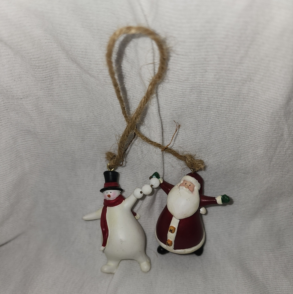 Russ Santa and snowman moments of wonder ornament